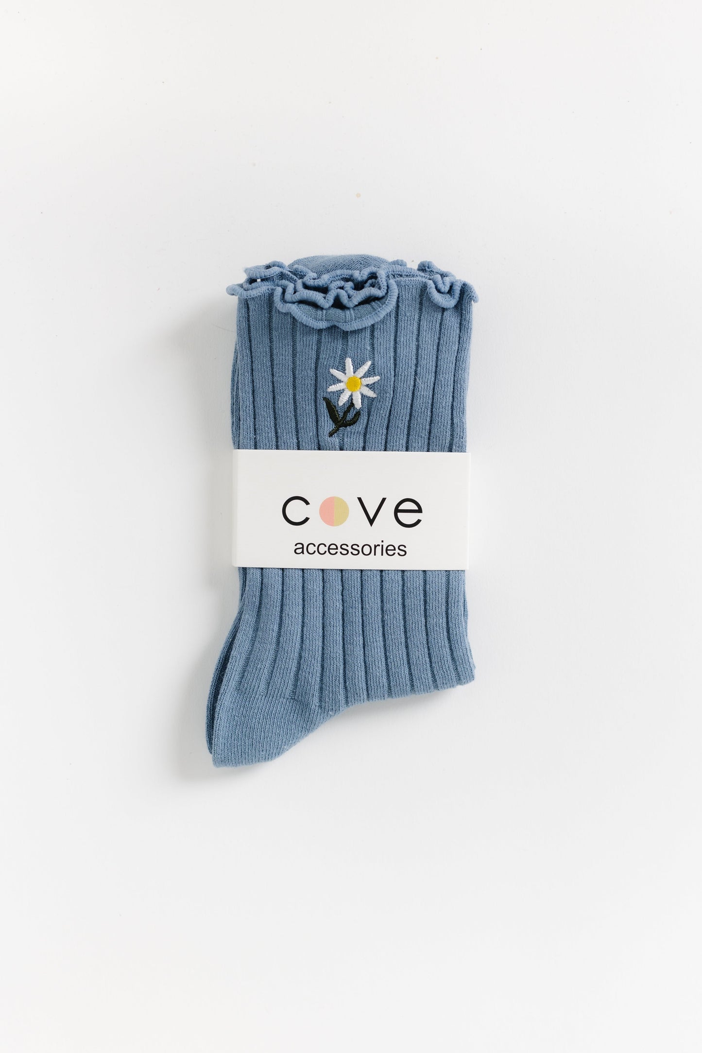 In The Valley Embroidered Sock WOMEN'S SOCKS Cove Accessories Blue OS