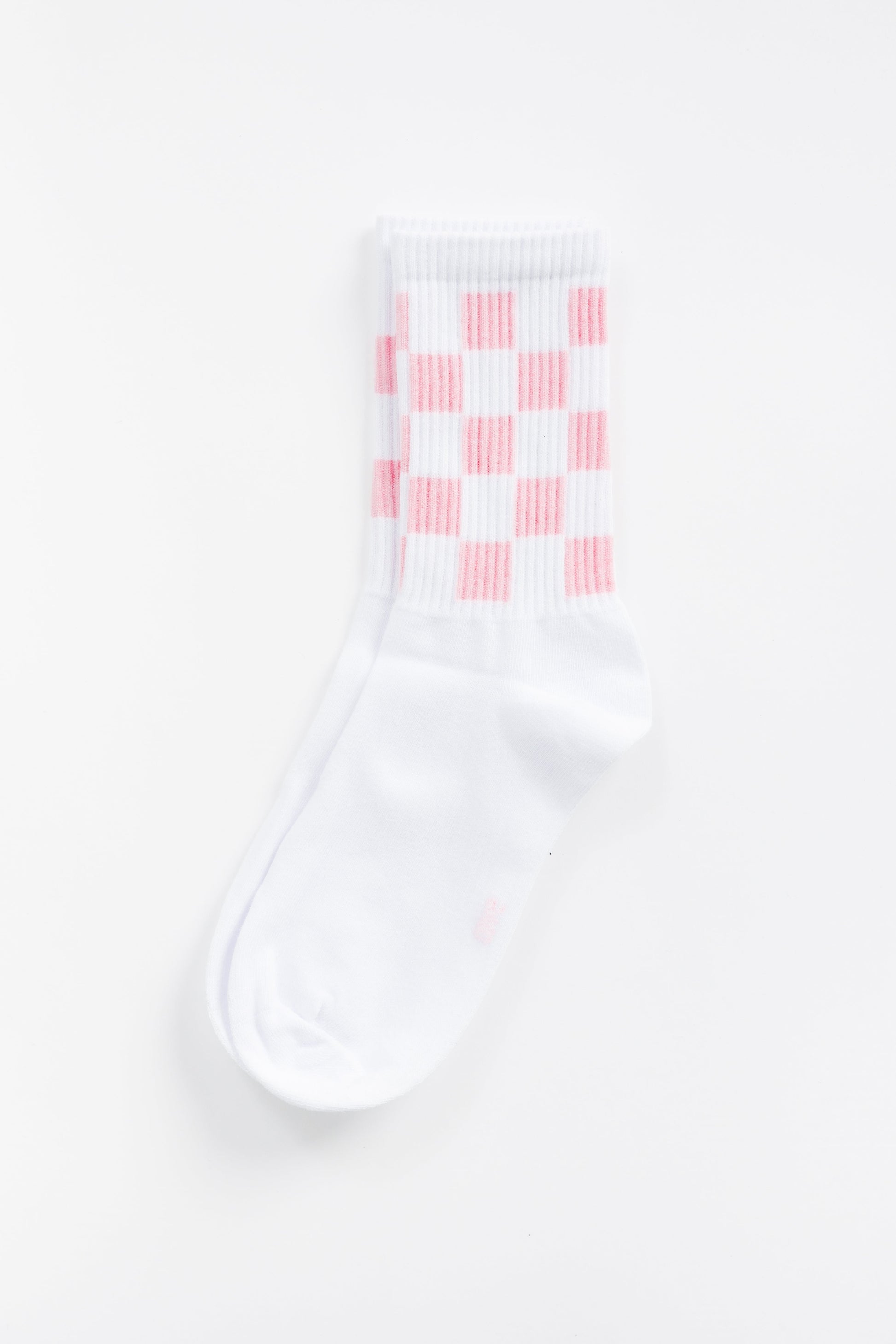 Cove Checker Retro Socks WOMEN'S SOCKS Cove Accessories Lt Pink/White OS 