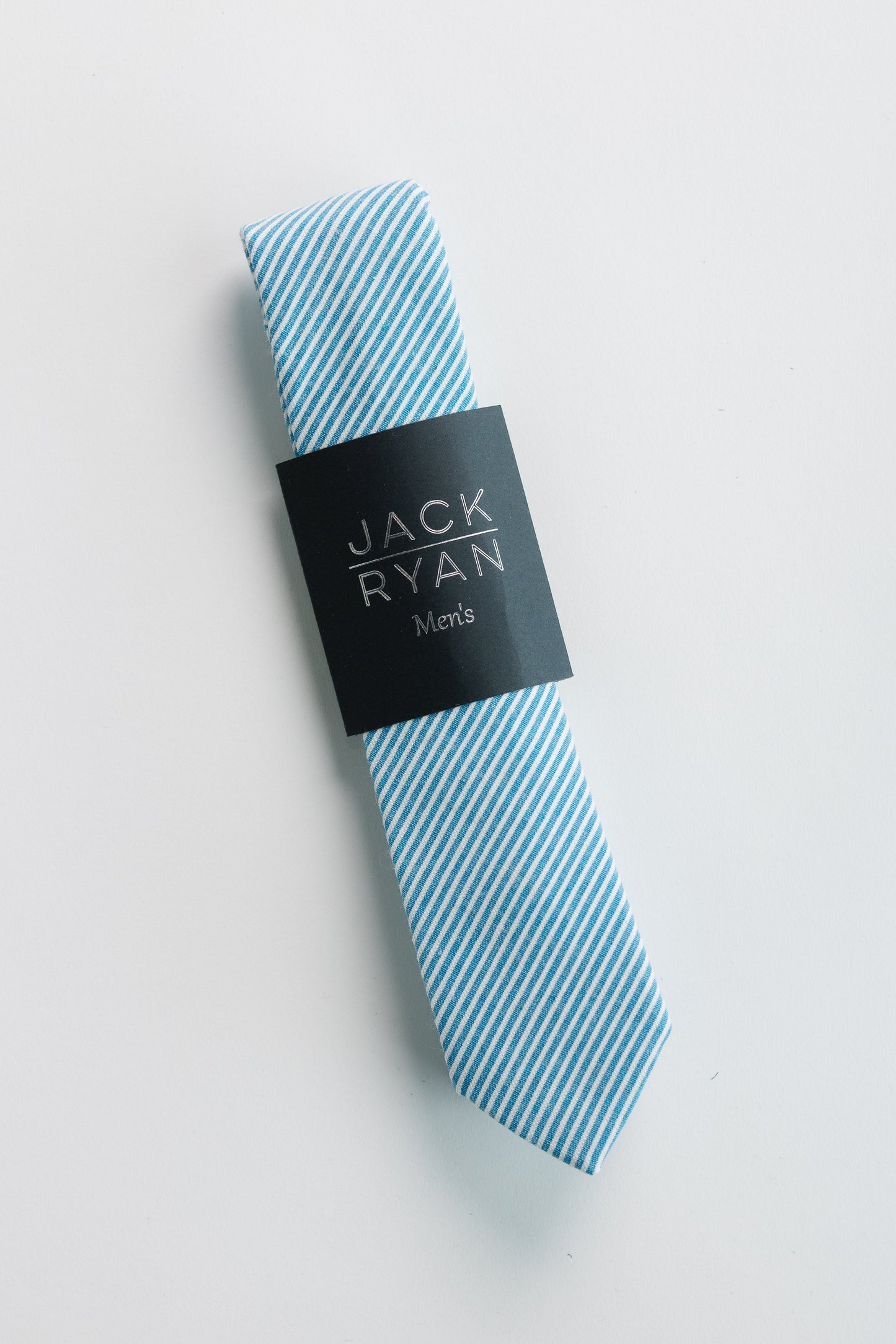 Jack Ryan Summer Ties MEN'S TIE JACK RYAN Blue Skinny Stripe Men's - 58" x 2.5"