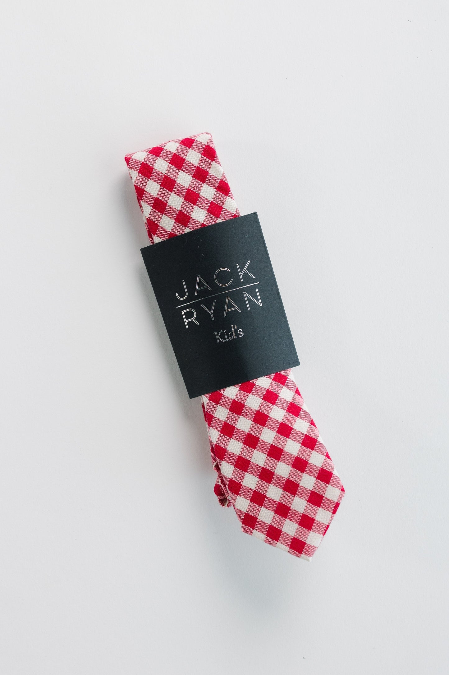 Jack Ryan Summer Ties MEN'S TIE JACK RYAN Red Gingham Kid's - 14" x 2"
