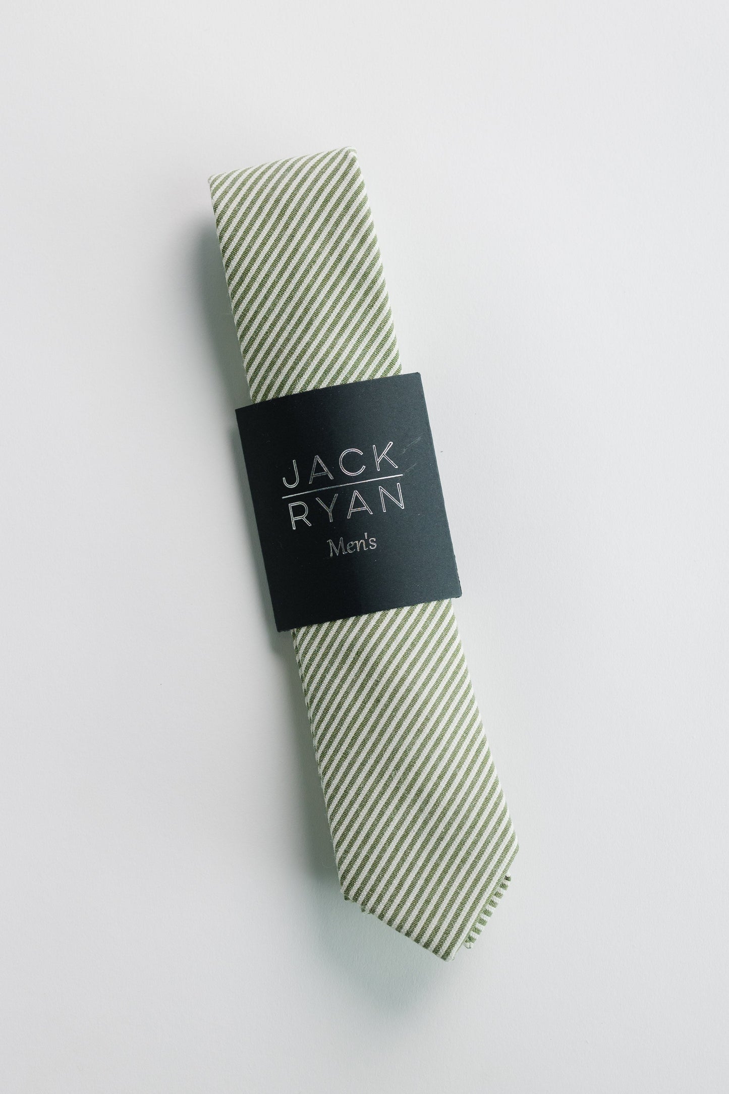 Jack Ryan Summer Ties MEN'S TIE JACK RYAN Green Skinny Stripe Men's - 58" x 2.5"