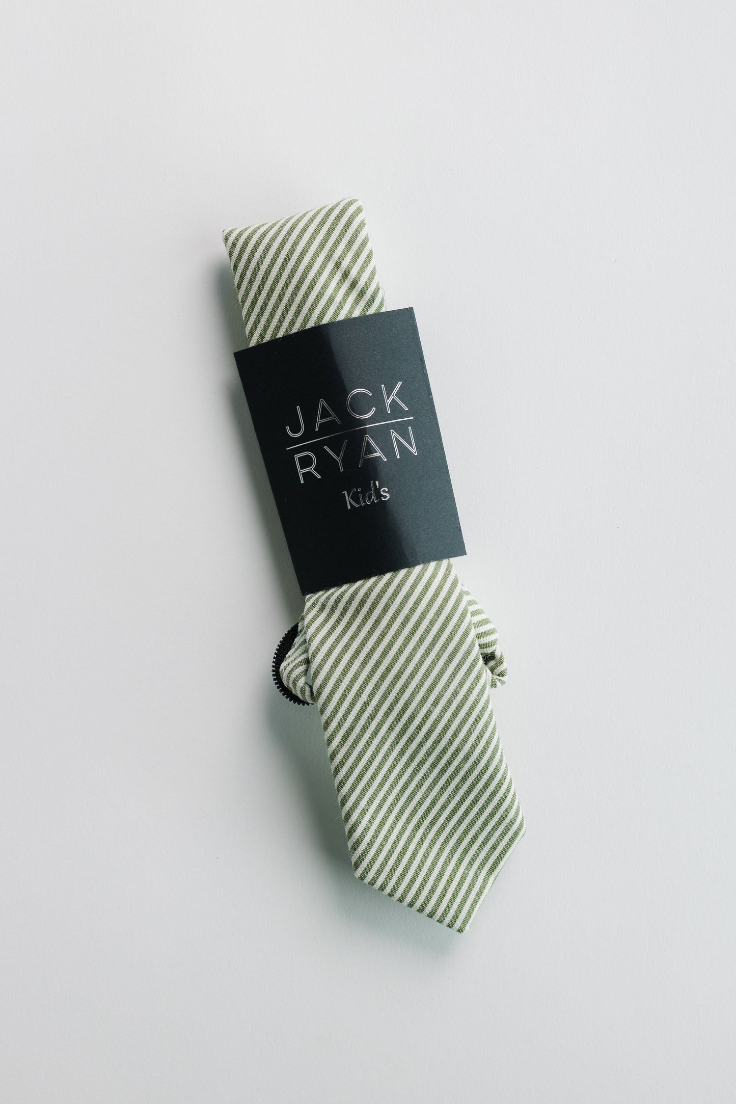 Jack Ryan Summer Ties MEN'S TIE JACK RYAN Green Skinny Stripe Kid's - 14" x 2"