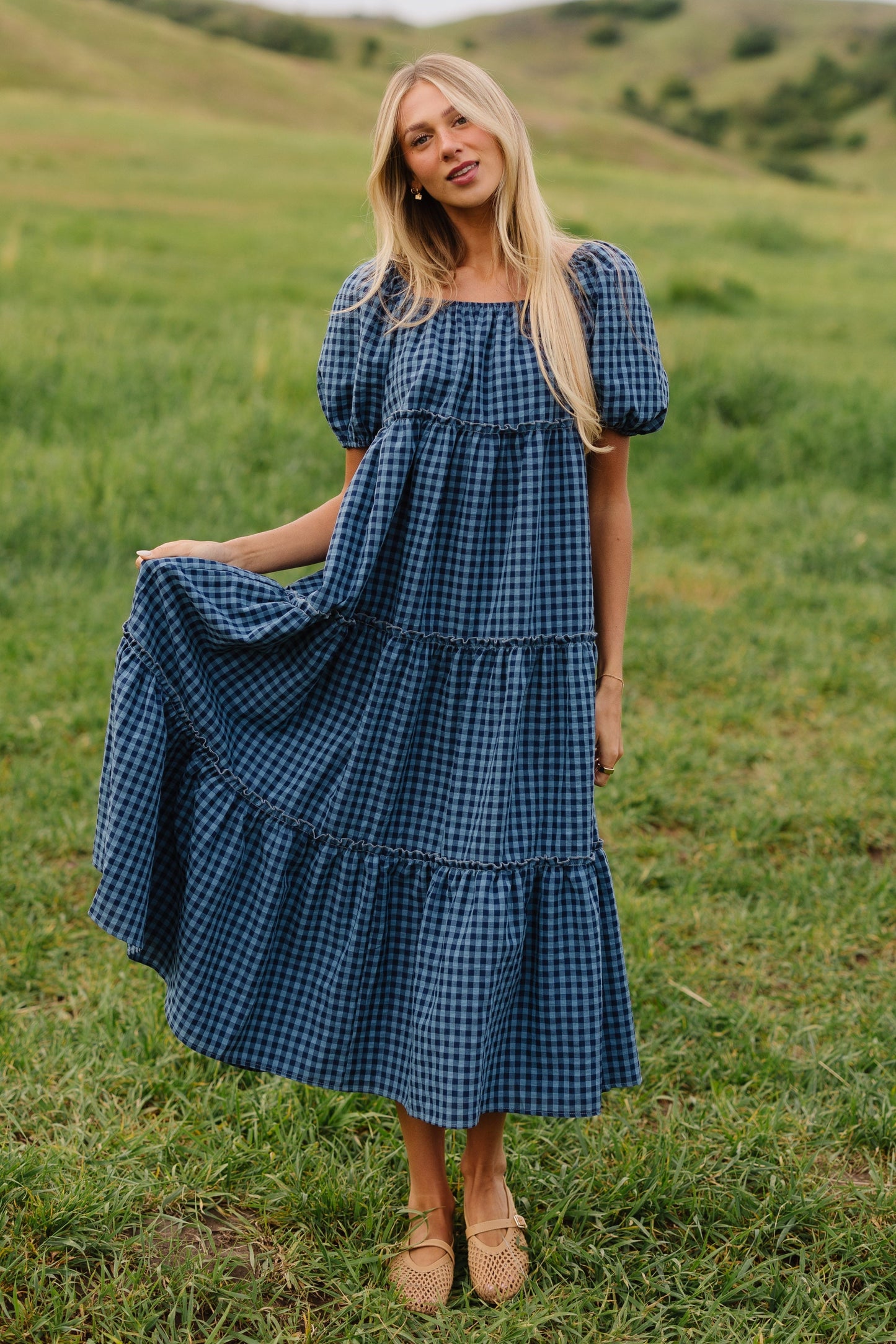 Brass & Roe Charity Tiered Midi Dress WOMEN'S DRESS brass & roe