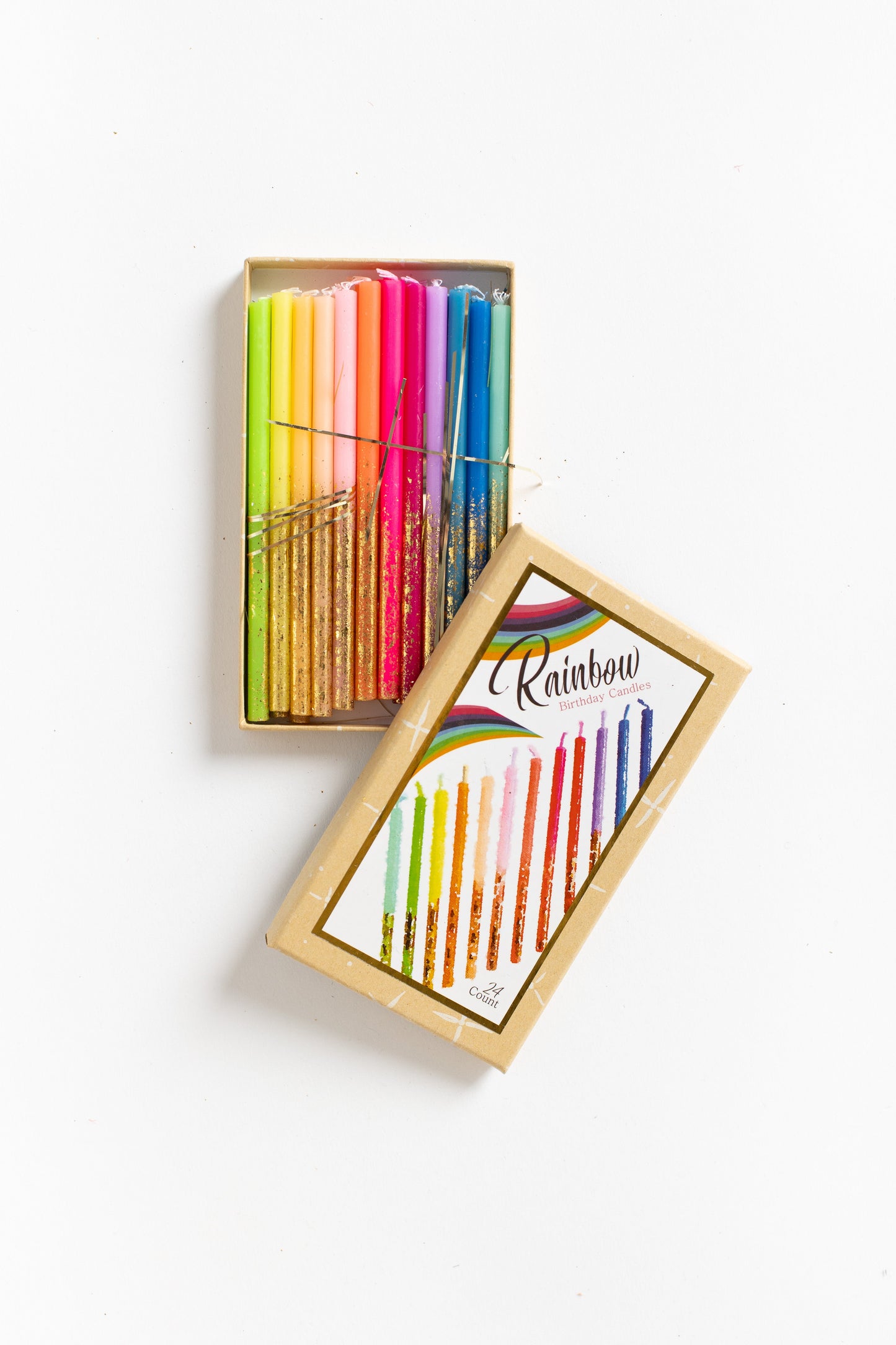 Rainbow Birthday Candle HOME ACCESSORIES One Hundred 80 Degrees Rainbow 4.5"