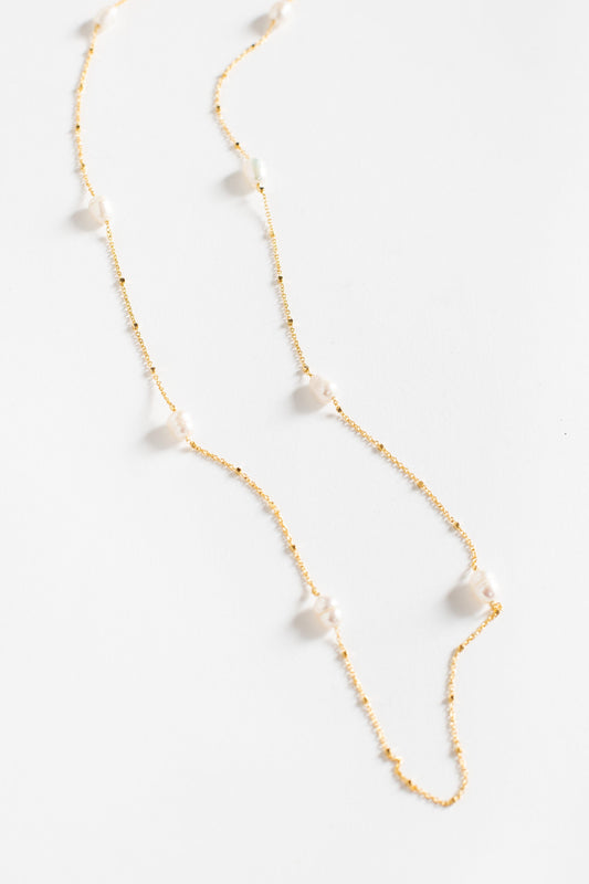 Pictures Pearl Necklace WOMEN'S NECKLACE Cove Gold Plated 29"