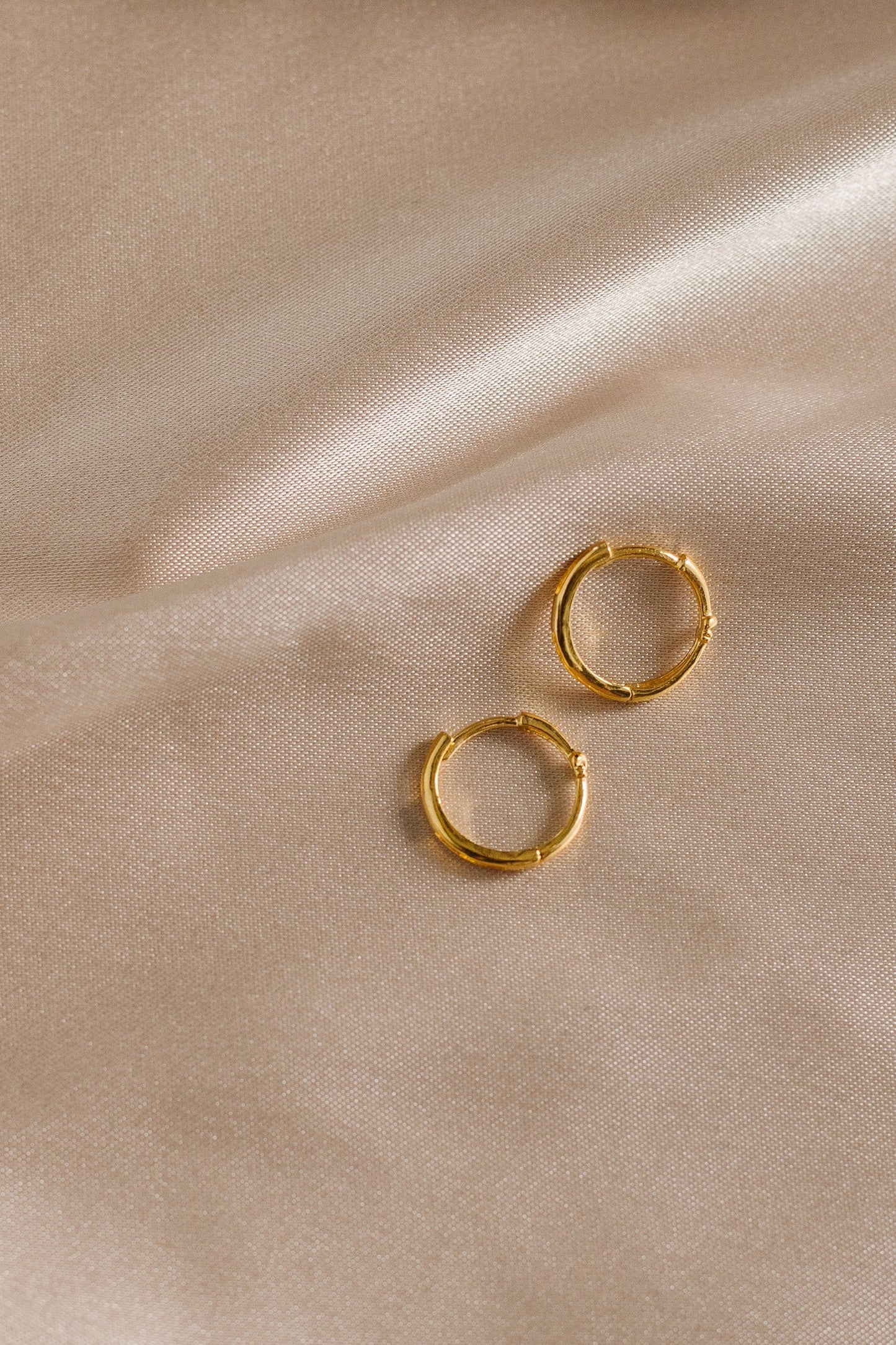 Gold Delicate Medium Hoops WOMEN'S EARINGS Cove Gold Plated OS