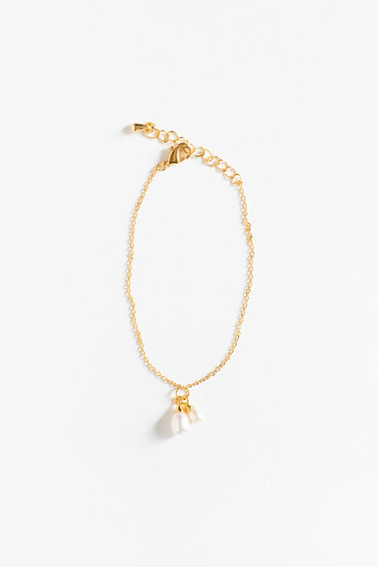 Petite Pearl Bracelet WOMEN'S BRACELET Cove Gold Plated OS 