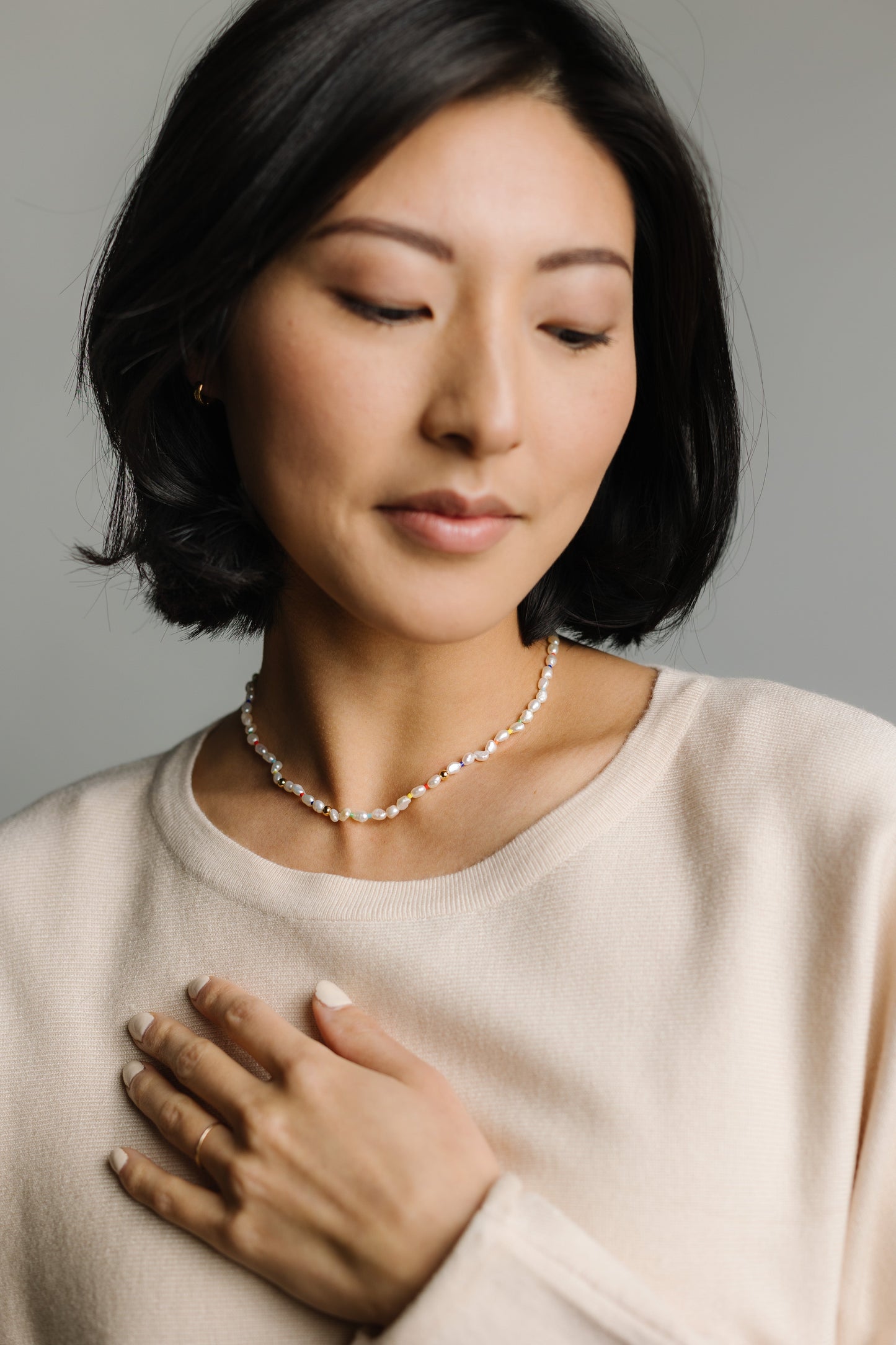 Petite Freshwater Pearl Necklace WOMEN'S NECKLACE Cove