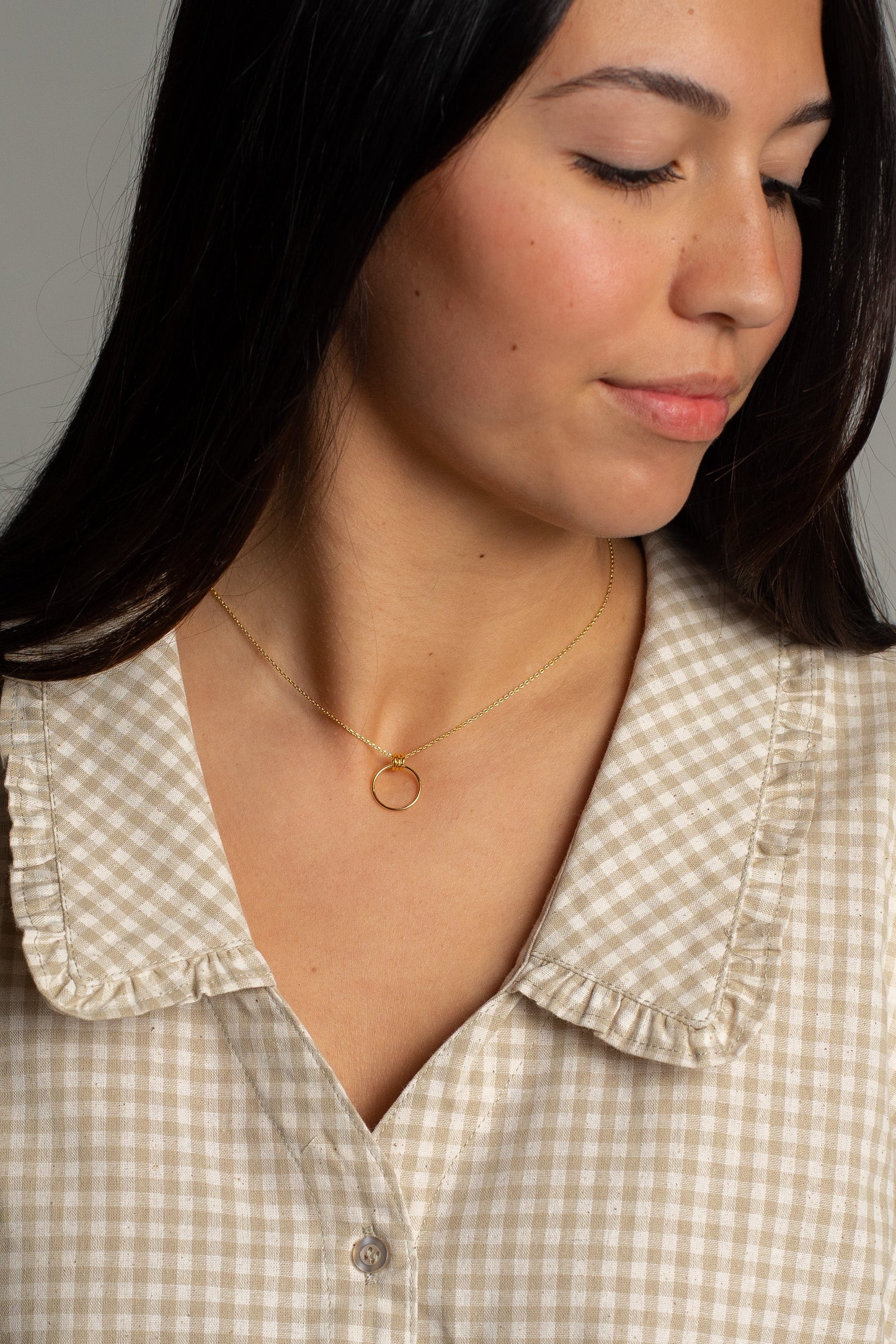 Lakeside Gold Circle Necklace WOMEN'S NECKLACE Cove Gold Plated 16"