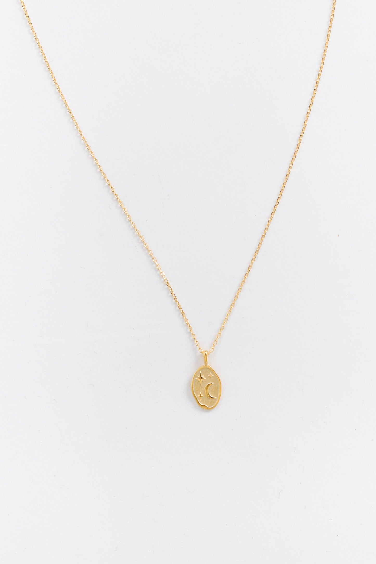 Oblong Moon & Stars Necklace WOMEN'S NECKLACE Cove