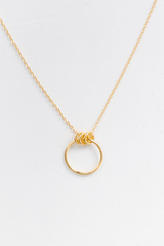 Lakeside Gold Circle Necklace WOMEN'S NECKLACE Cove Gold Plated 16"