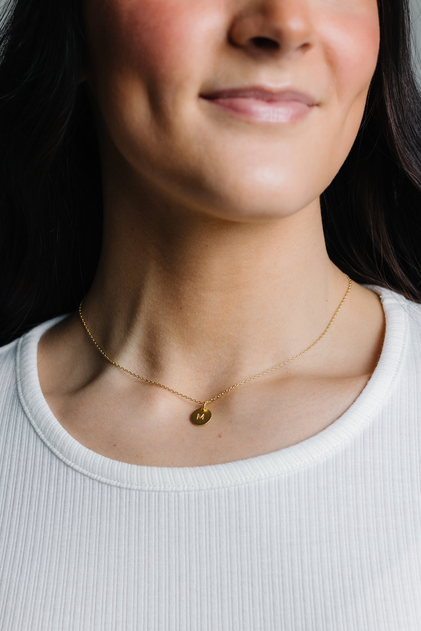 Medium Letter Disk Pendant WOMEN'S JEWELRY Cove