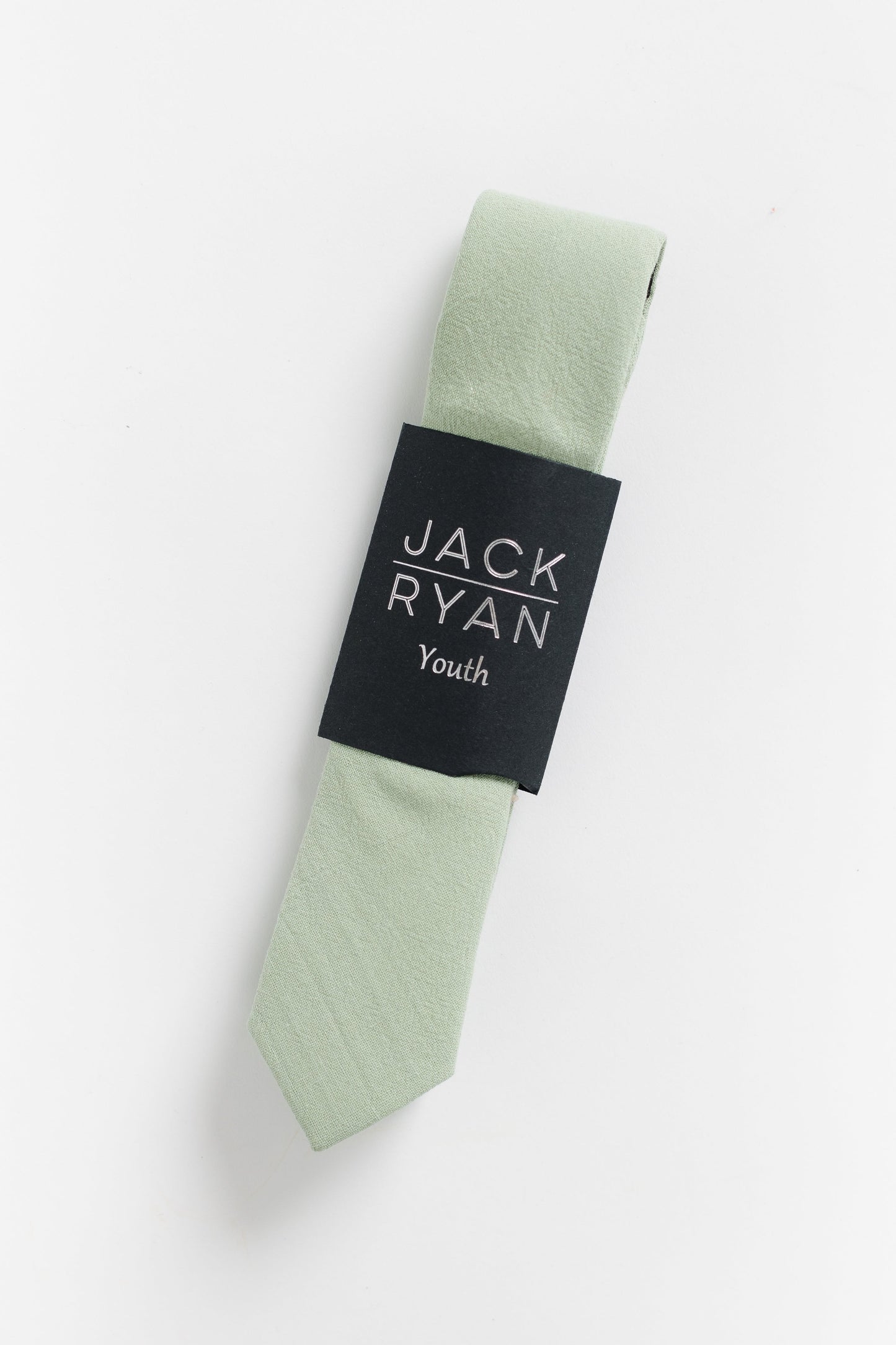 Jack Ryan Solid Collection MEN'S TIE JACK RYAN Sage Youth 48"L x 2"W