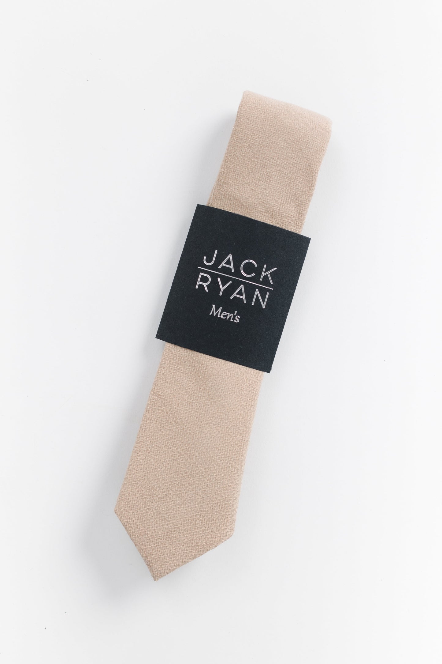 Jack Ryan Solid Collection MEN'S TIE JACK RYAN Taupe 58"L x 2.25"W