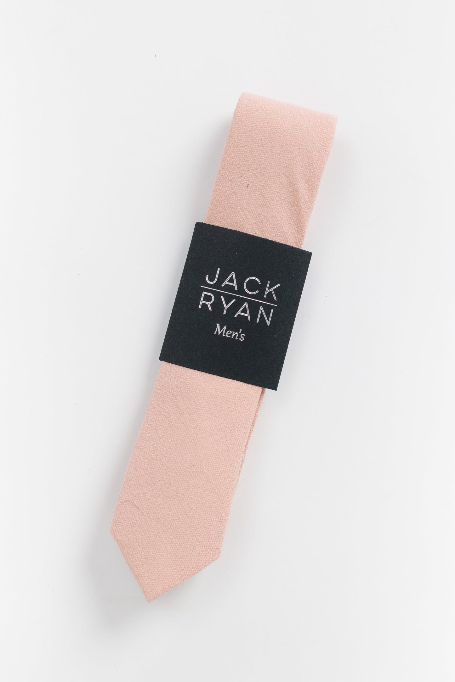 Jack Ryan Solid Collection MEN'S TIE JACK RYAN Peach 58"L x 2.25"W