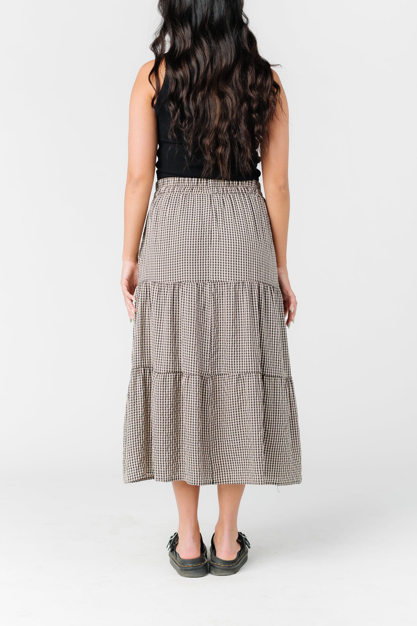 Tiered Gingham Skirt WOMEN'S SKIRTS Grade & Gather