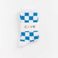 Checker Retro Socks WOMEN'S SOCKS Cove Accessories Blue/White OS 