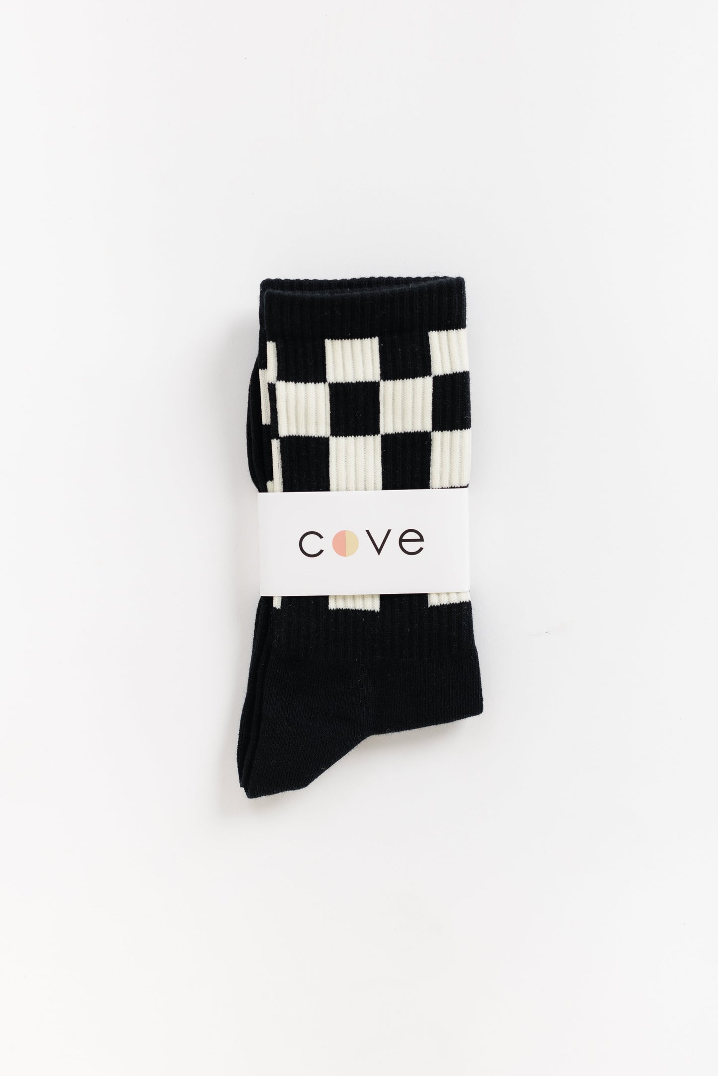 Checker Retro Socks WOMEN'S SOCKS Cove Accessories Blk/Wht OS 