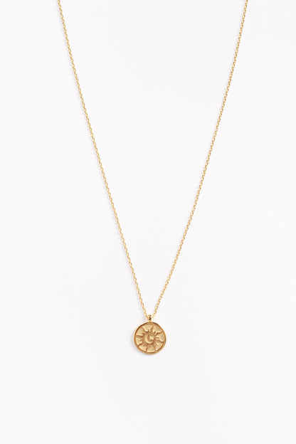 Gold Sunburst Necklace WOMEN'S NECKLACE Cove Gold 16" 