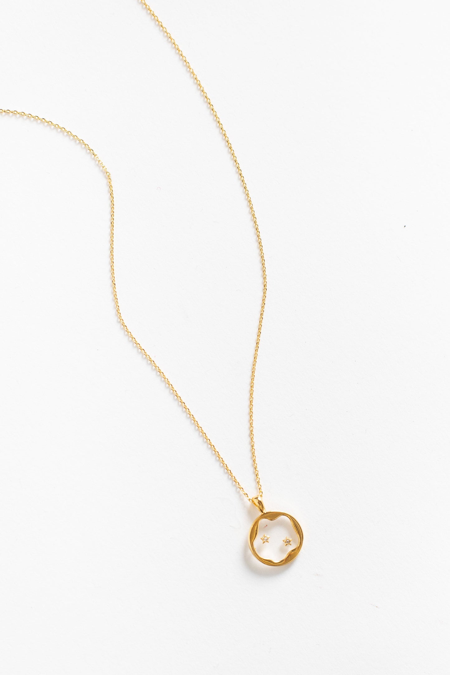 Double Star Necklace WOMEN'S NECKLACE Cove Gold Plated 16"