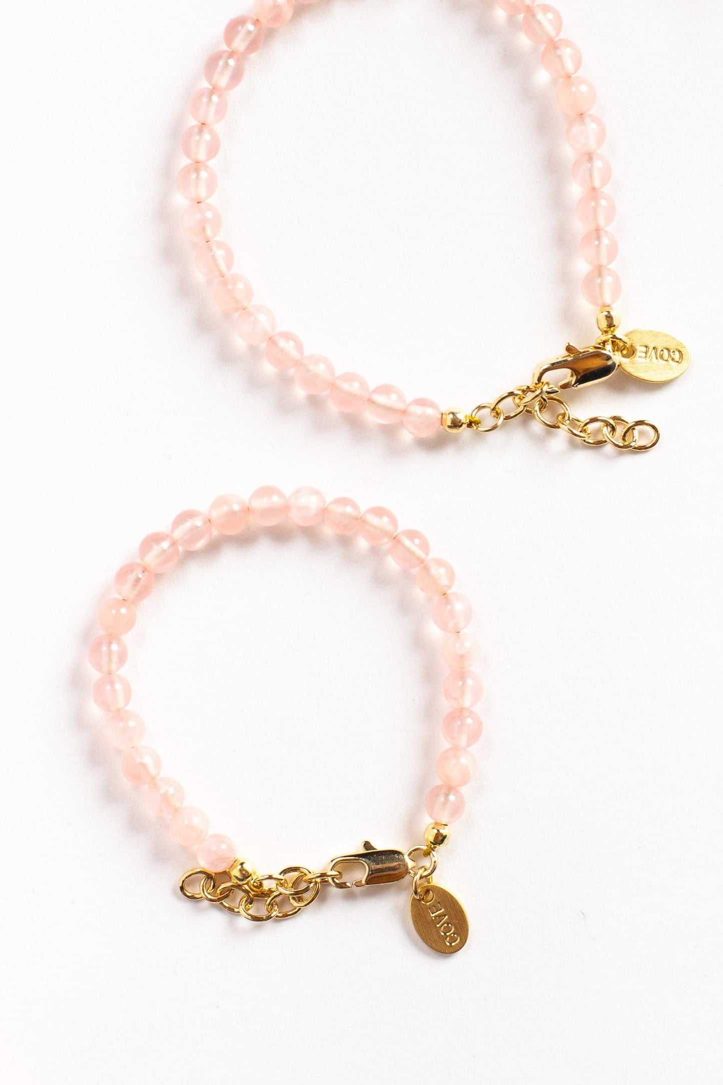 Baby bracelet in soft pink round beads