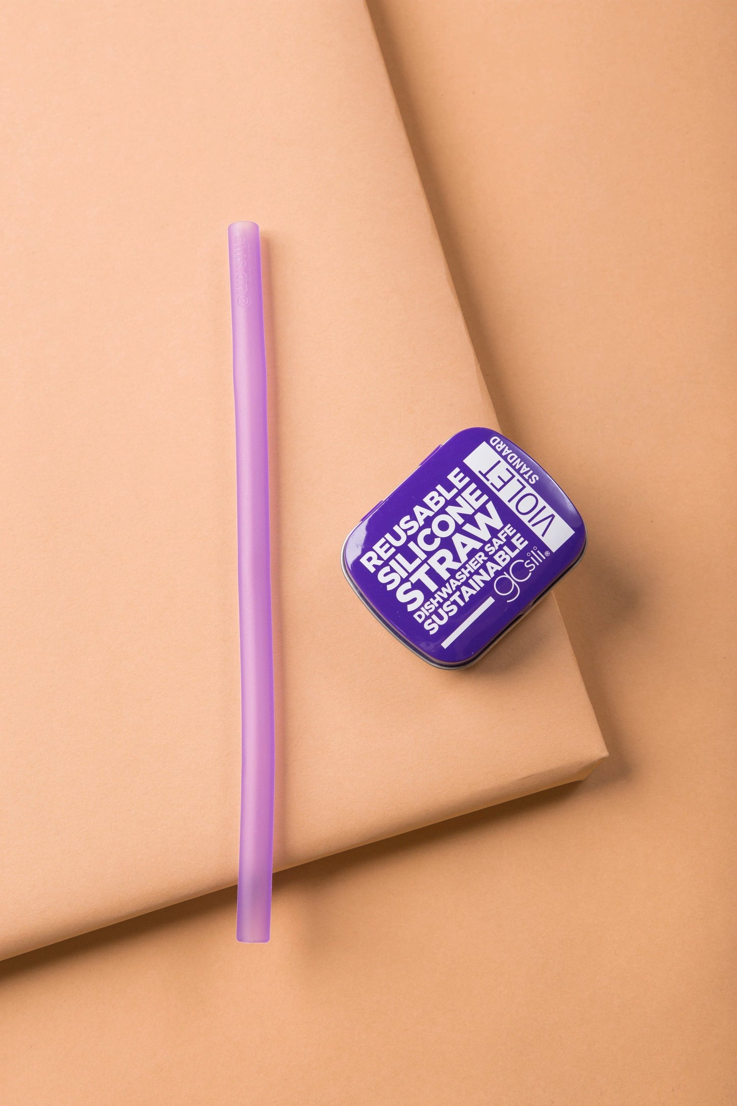 Reusable Silicone Straw HOME GOODS Called to Surf Standard Violet