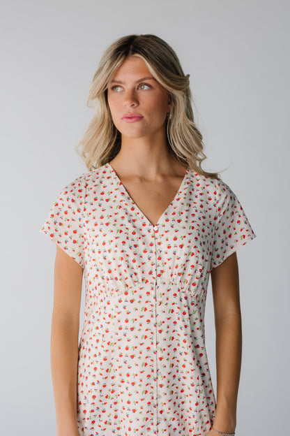 Brass & Roe Cherry Pie Button Down Dress WOMEN'S DRESS brass & roe 