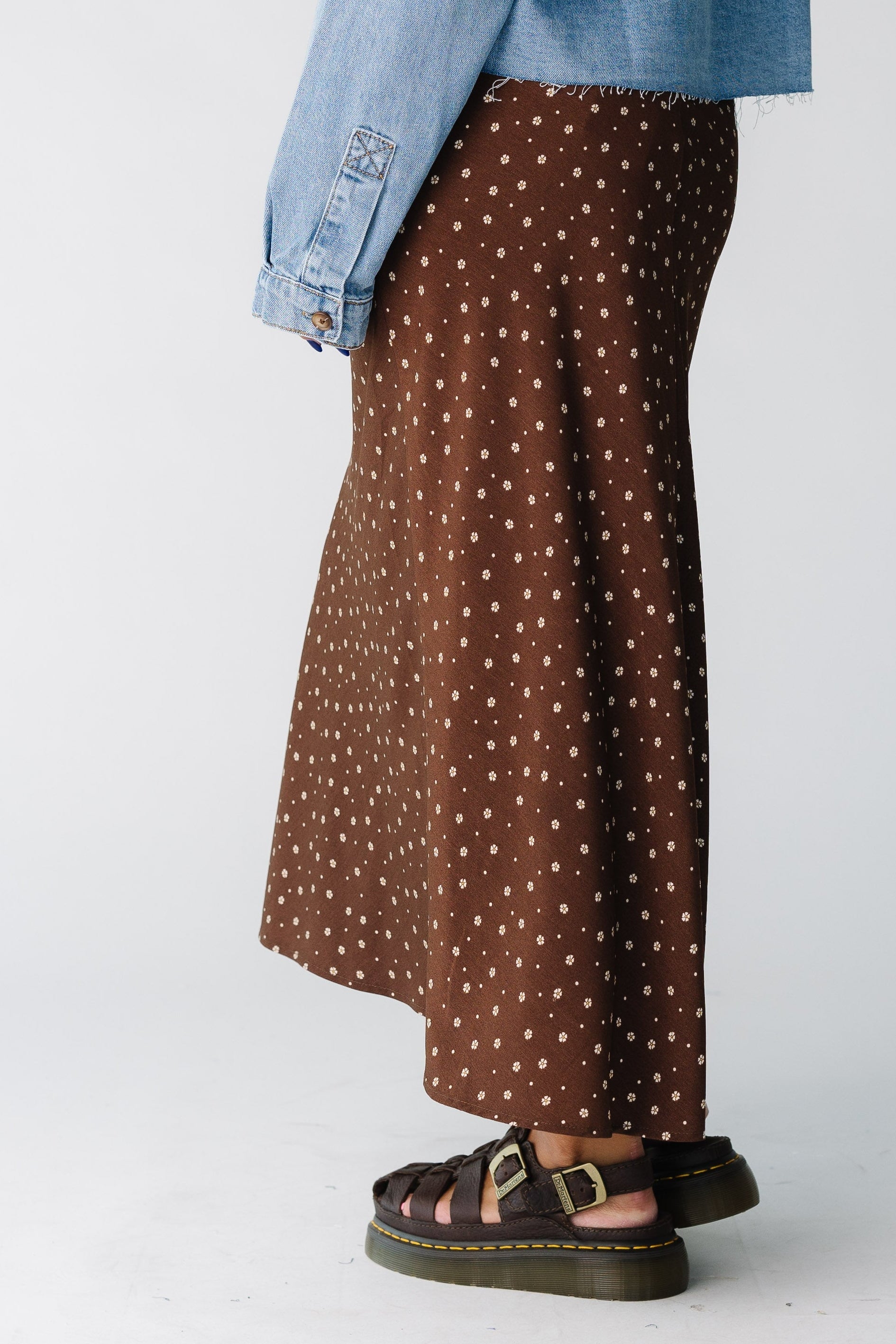 Brass & Roe Ellie Print Midi Skirt WOMEN'S SKIRTS brass & roe 