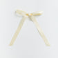Satin Hair Bow WOMEN'S HAIR ACCESSORY Cove Accessories Ivory 5 1/2" wide x 8" long 