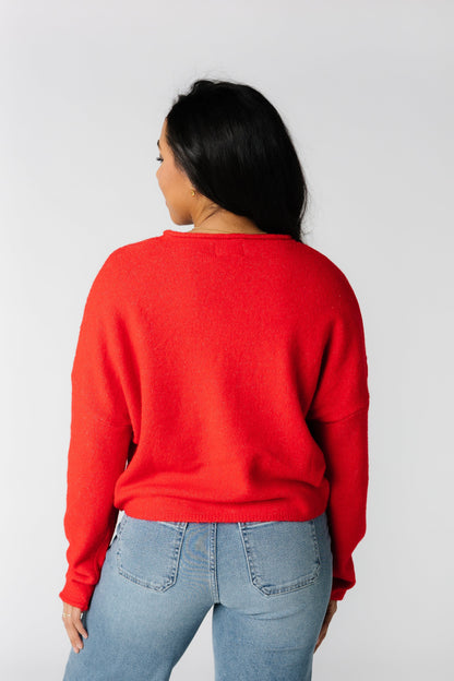 Aria Soft Cardigan - Red WOMEN'S CARDIGAN Things Between 