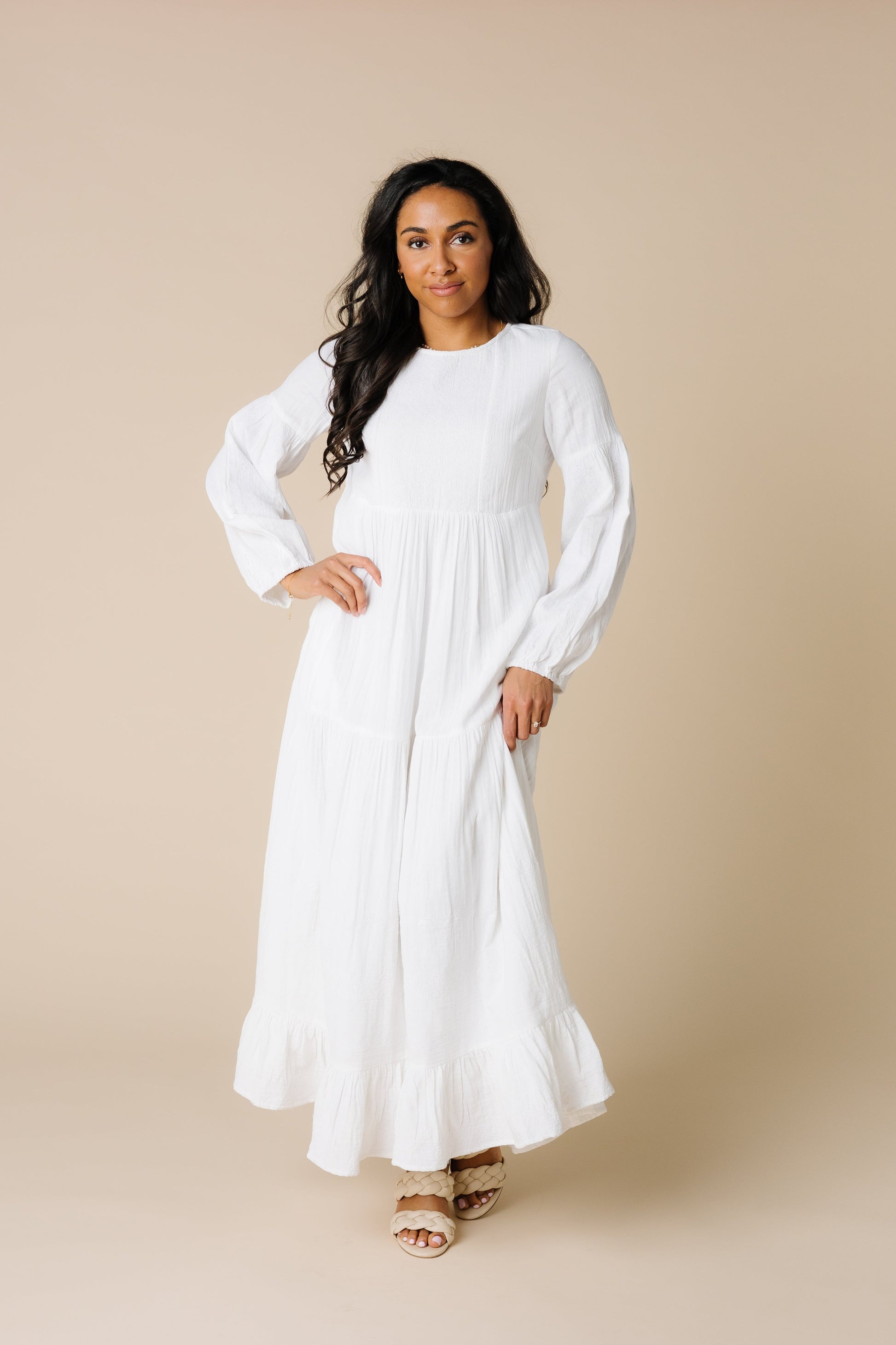 Citrus Miranda Embroidered White Dress WOMEN'S DRESS Cove White XS 