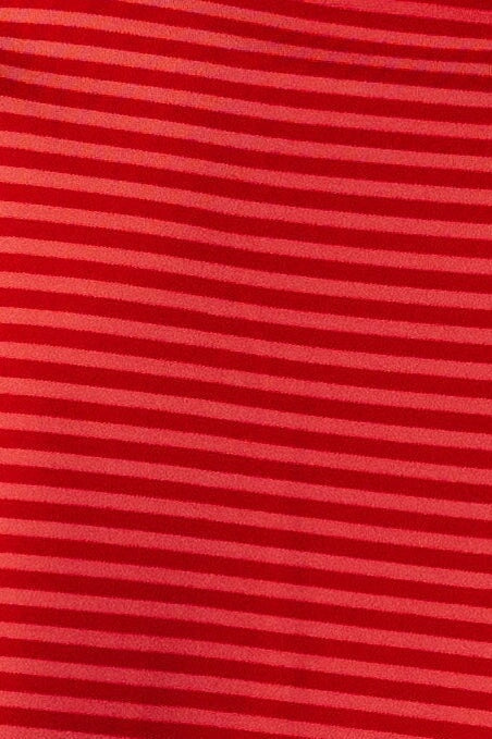 Fabric swatch in red stripe.