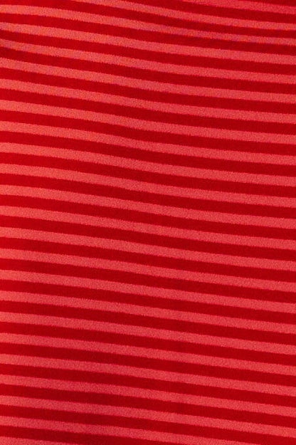 Fabric swatch in red stripe.