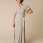 Arbor Naples Flutter Sleeve - Taupe Bridesmaid Dress Brass & Roe 