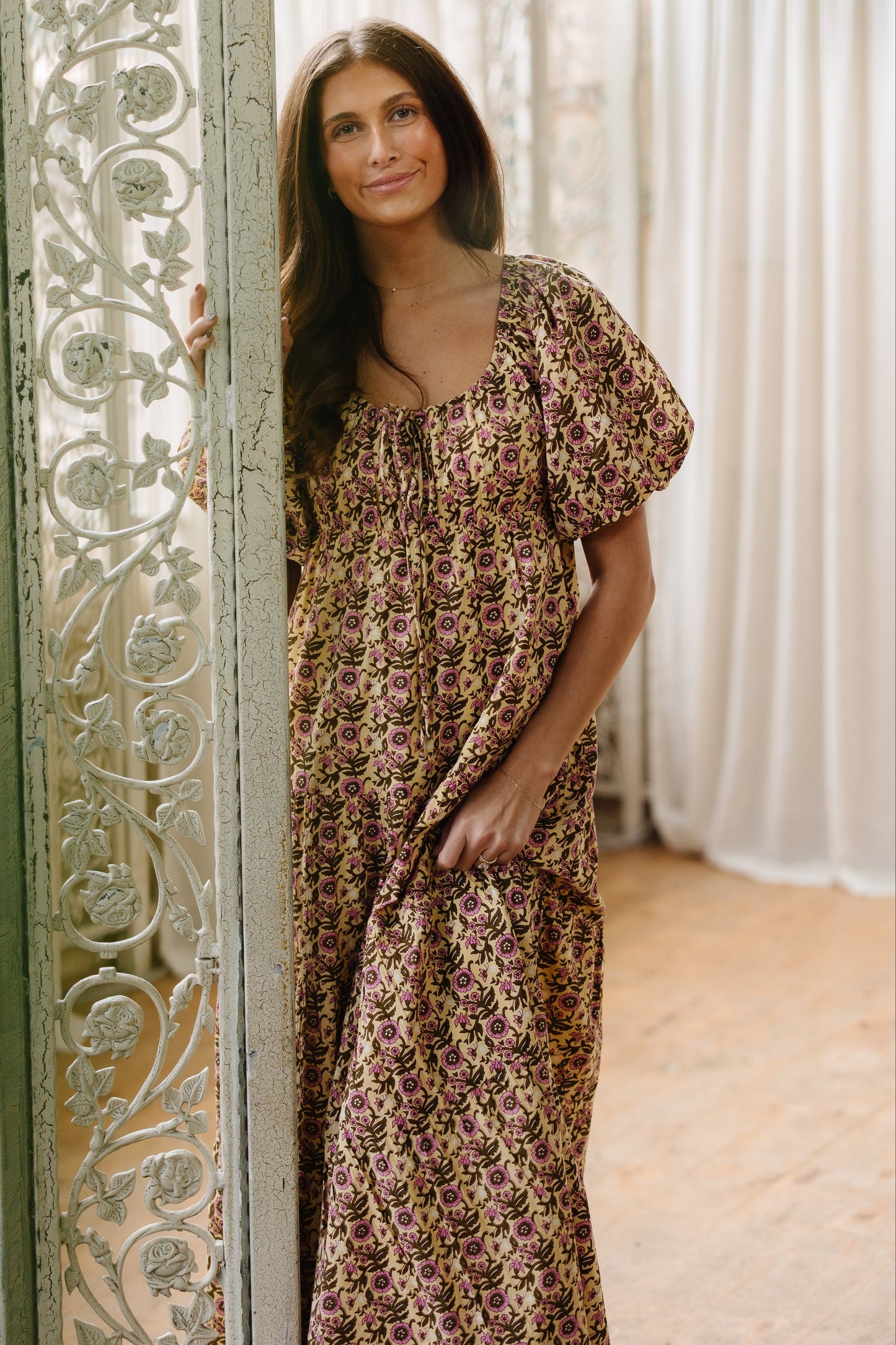 Citrus Maiya Tiered Dress in floral print for women and teens.