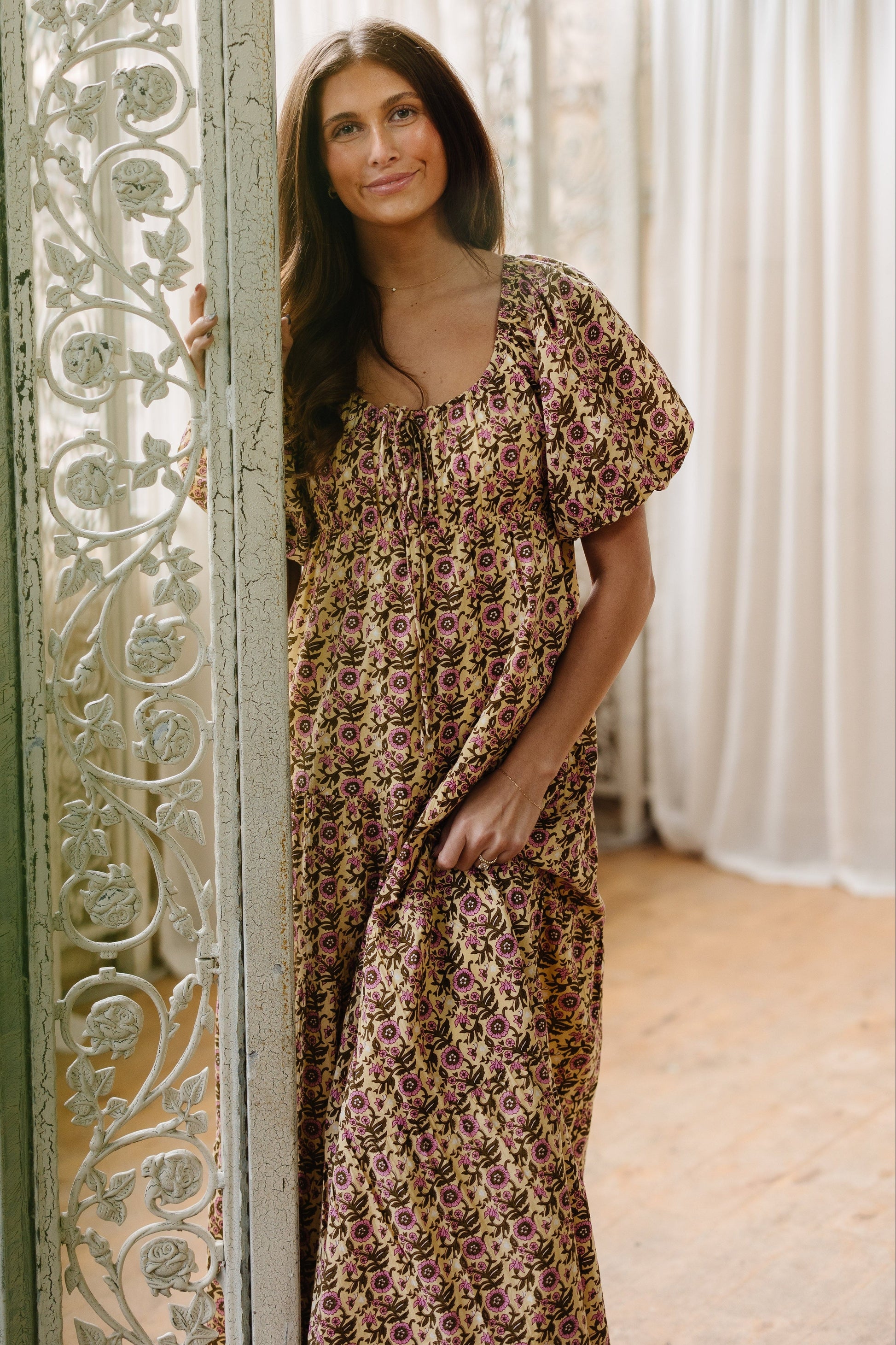 Citrus Maiya Tiered Dress in floral print for women and teens.