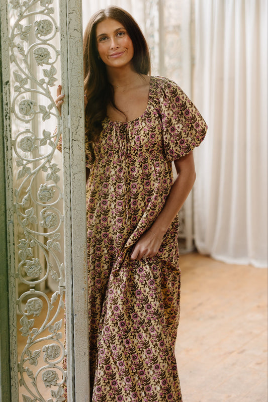 Citrus Maiya Tiered Dress in floral print for women and teens.