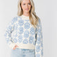 Flower Sweater WOMEN'S SWEATERS &merci Deep Baby Blue L 