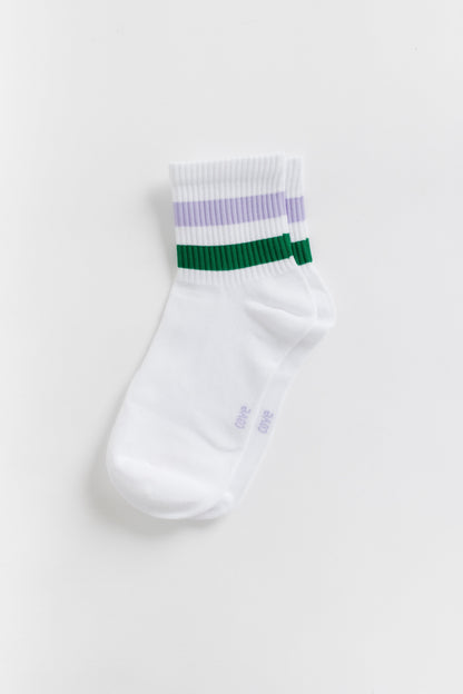 Cove Athletic Quarter Socks WOMEN'S SOCKS Cove Accessories Purple/Green OS 