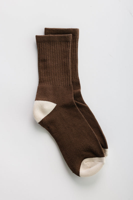Cove Cocoa Crew Socks WOMEN'S SOCKS Cove Accessories Cocoa OS 