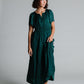 Brass & Roe Sundara Satin Dress WOMEN'S DRESS brass & roe Emerald Green L 