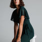 Naples Flutter Sleeve Wrap Maxi - Forest Green Bridesmaid Dress Brass & Roe 