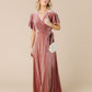 Arbor Velvet Wrap Dress - Dusty Pink WOMEN'S DRESS Brass & Roe 