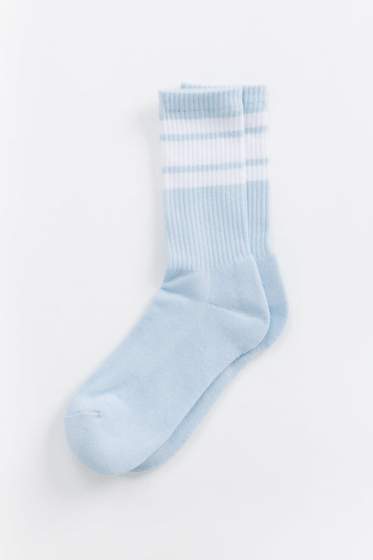 Cove Vail Stripe Socks WOMEN'S SOCKS Cove Accessories Light Blue OS 