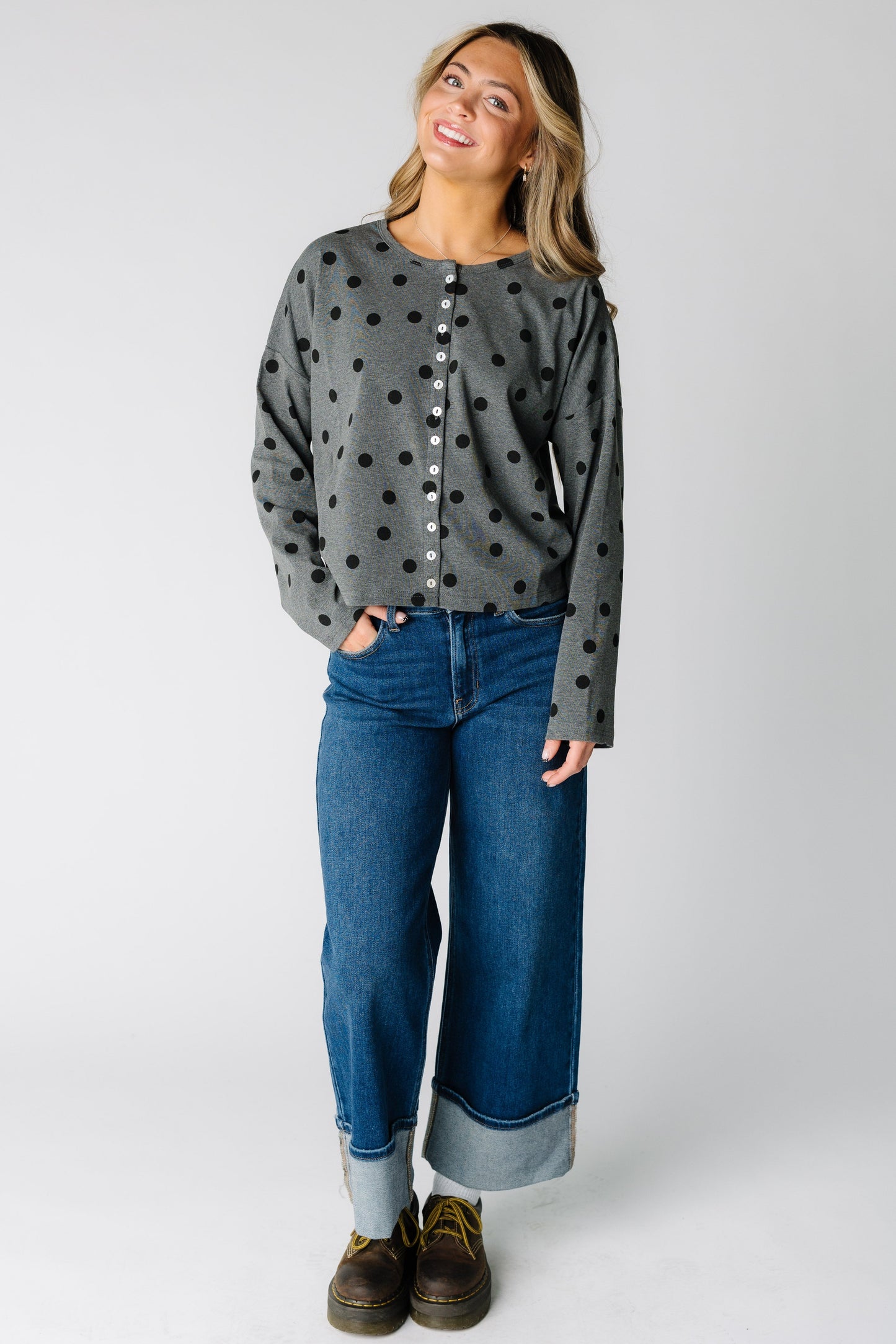 Favorite Cuff Jeans Petite in dark denim for women and teens