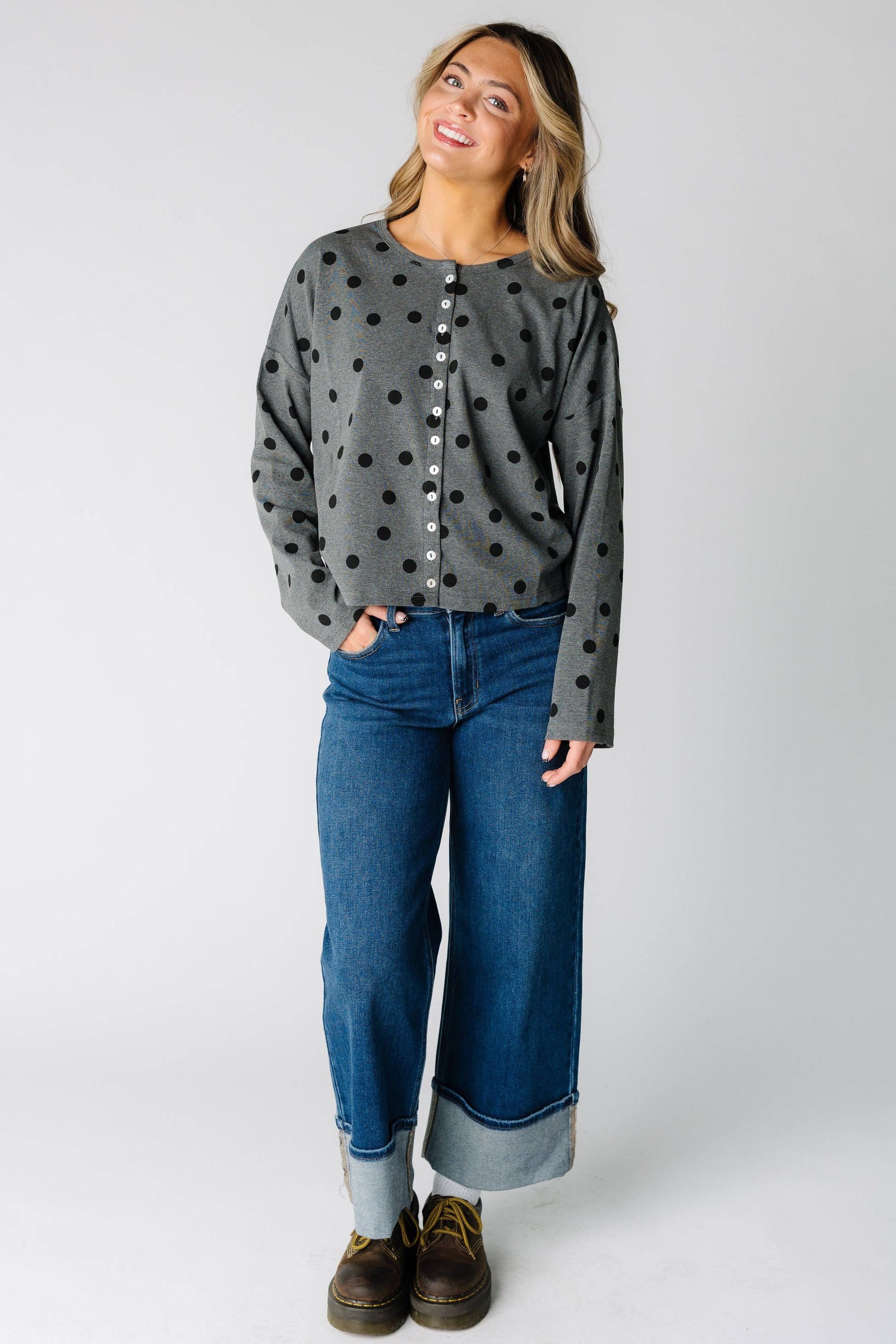 Favorite Cuff Jeans Petite in dark denim for women and teens