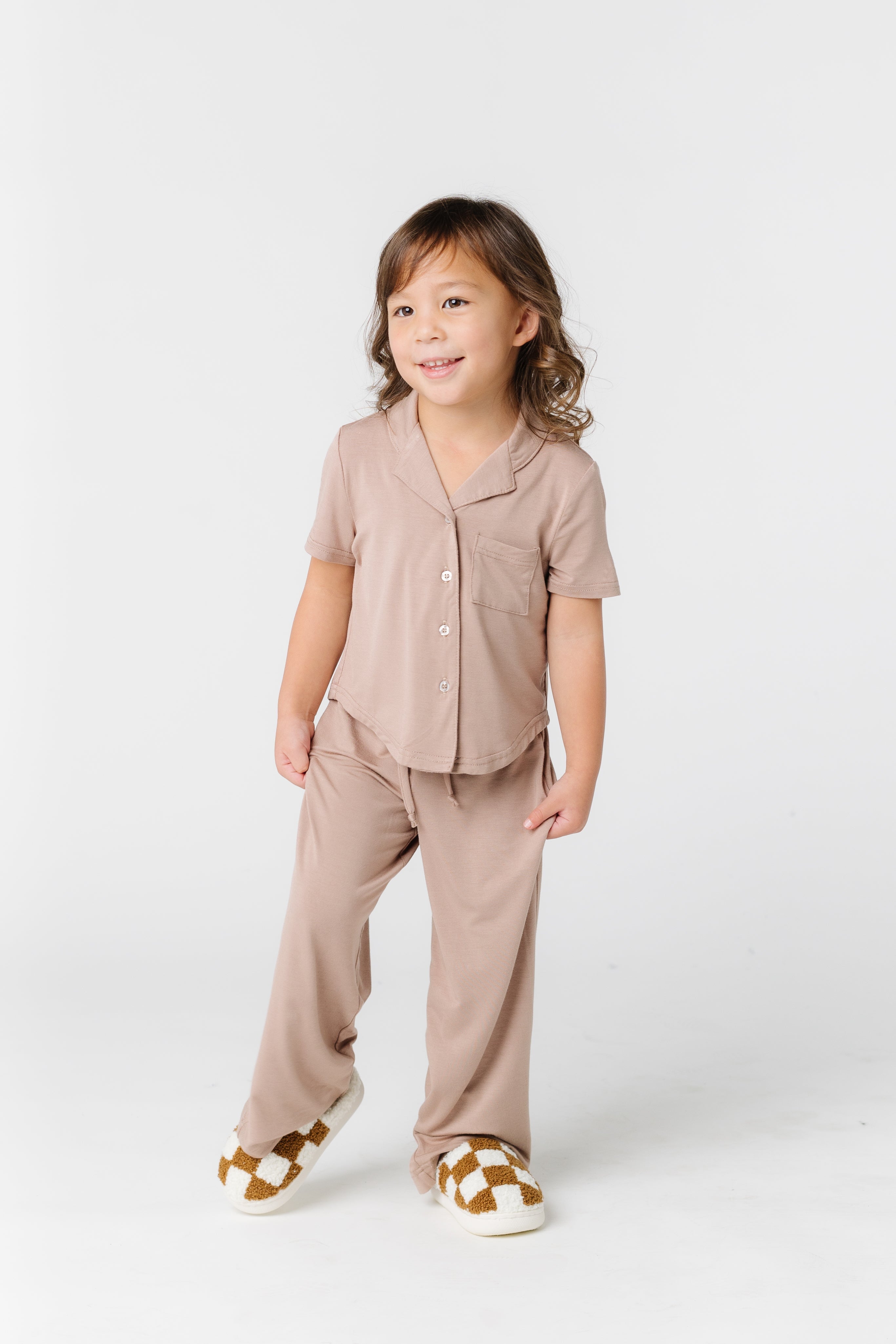 Wide Leg Kids Pajama Set Called to Surf