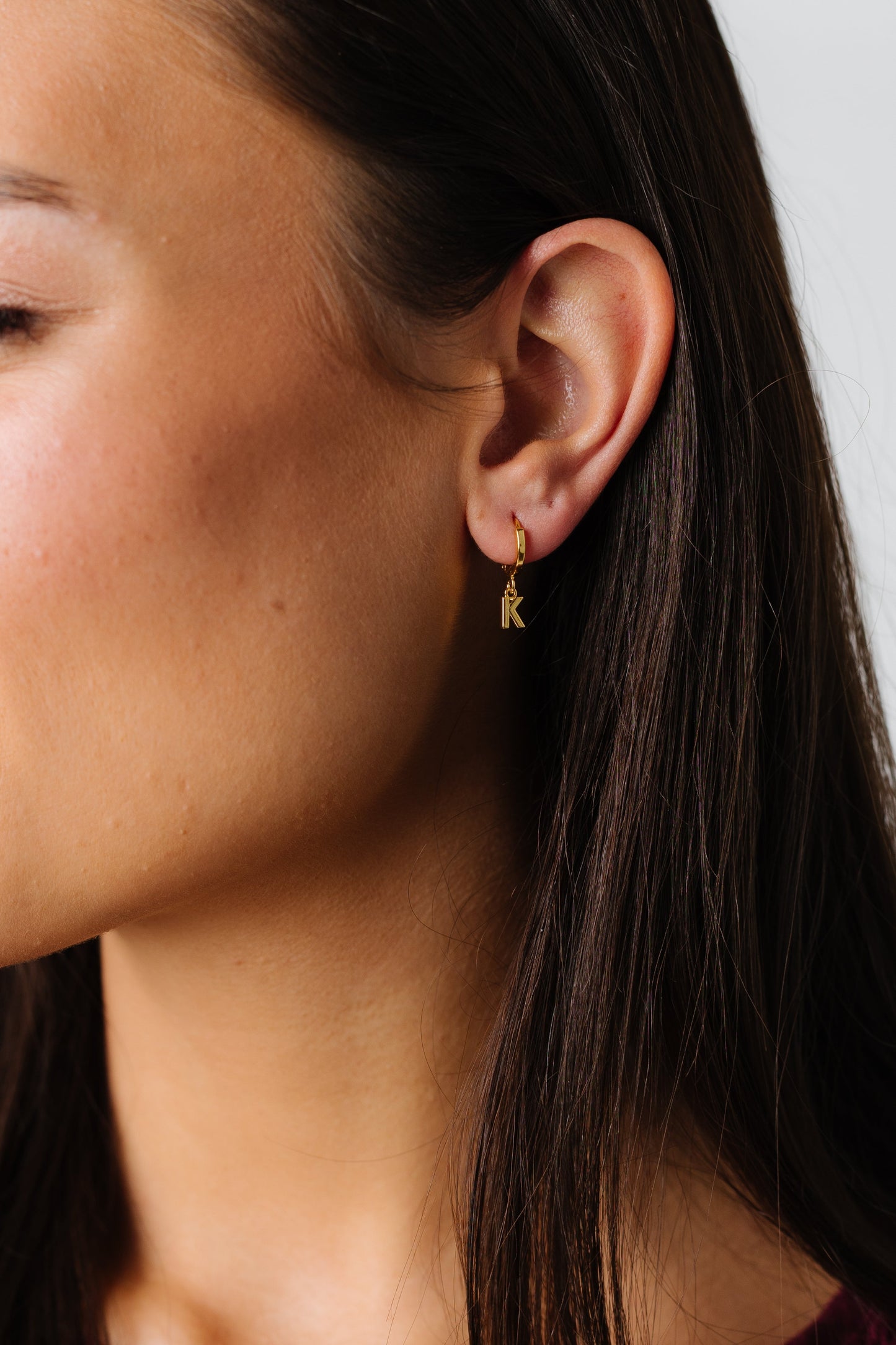 Cove Initial Letter Huggie Earrings WOMEN'S EARINGS Cove Accessories 