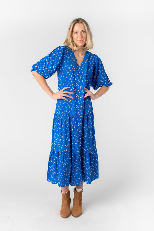 Citrus Picnic Dress WOMEN'S DRESS Citrus Blue XS 
