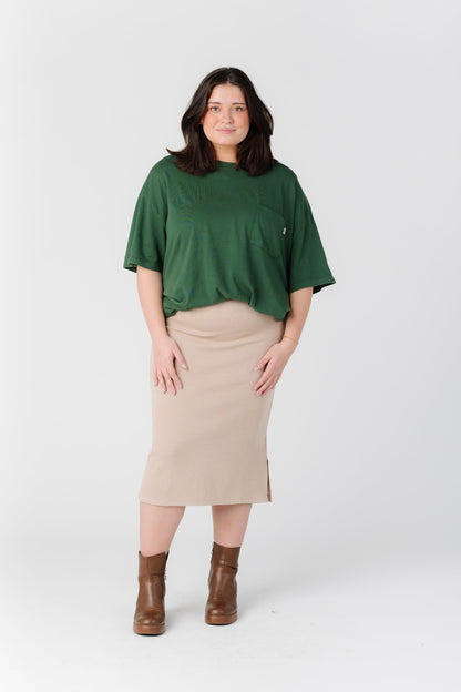 Brass & Roe The Go To Skirt WOMEN'S SKIRTS brass & roe Natural XL 